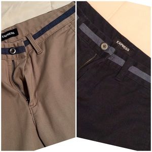 Express Chinos Skinny Fit (31/30) Lot of 2 - Navy Blue & Beige